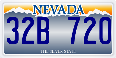 NV license plate 32B720