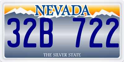 NV license plate 32B722