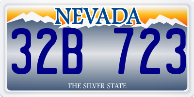 NV license plate 32B723