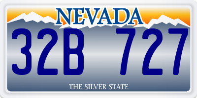 NV license plate 32B727