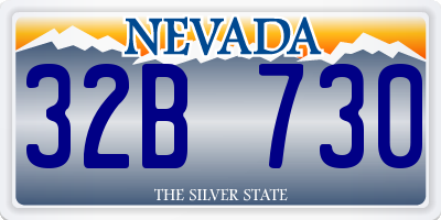 NV license plate 32B730