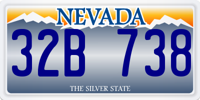 NV license plate 32B738