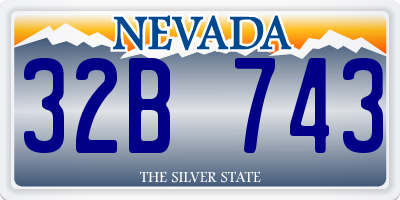 NV license plate 32B743