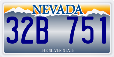 NV license plate 32B751