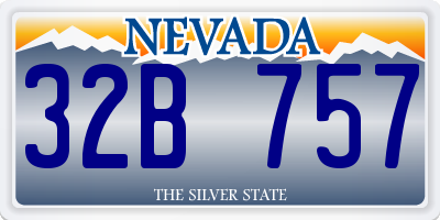 NV license plate 32B757