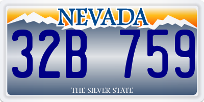 NV license plate 32B759