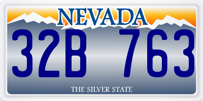 NV license plate 32B763