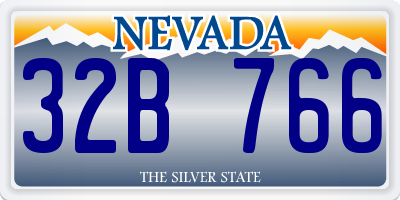 NV license plate 32B766