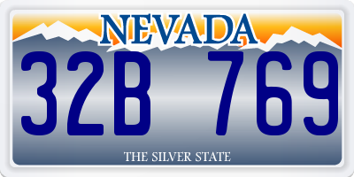 NV license plate 32B769