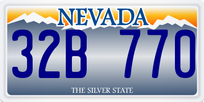 NV license plate 32B770