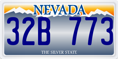 NV license plate 32B773