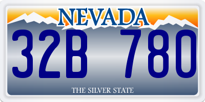 NV license plate 32B780