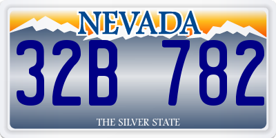 NV license plate 32B782