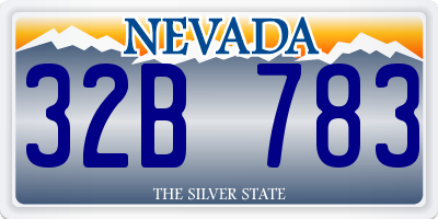 NV license plate 32B783