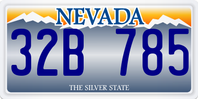 NV license plate 32B785