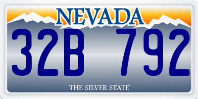 NV license plate 32B792