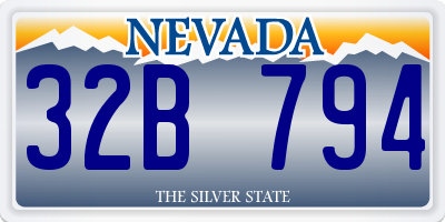 NV license plate 32B794