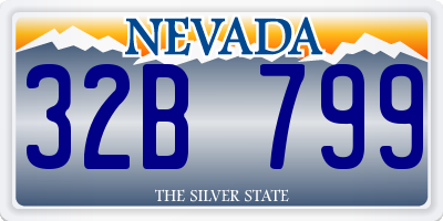 NV license plate 32B799