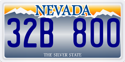 NV license plate 32B800