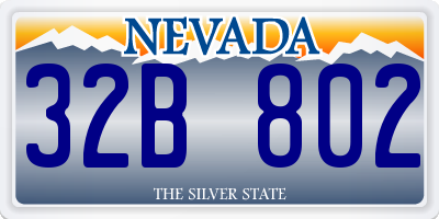 NV license plate 32B802