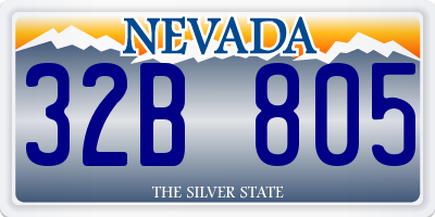 NV license plate 32B805