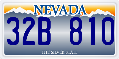 NV license plate 32B810