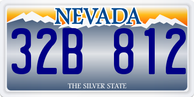 NV license plate 32B812