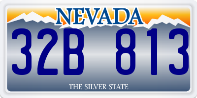 NV license plate 32B813