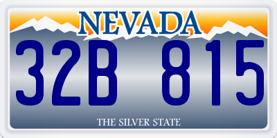 NV license plate 32B815
