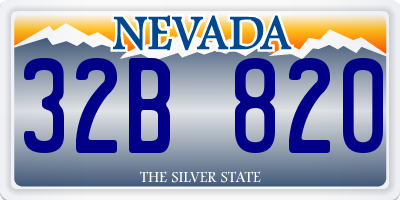 NV license plate 32B820