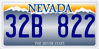 NV license plate 32B822