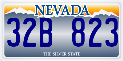 NV license plate 32B823