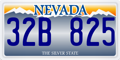NV license plate 32B825