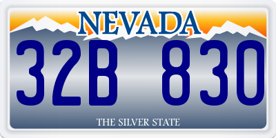 NV license plate 32B830
