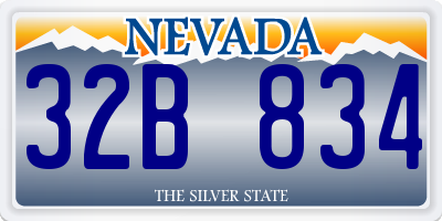 NV license plate 32B834