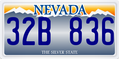 NV license plate 32B836