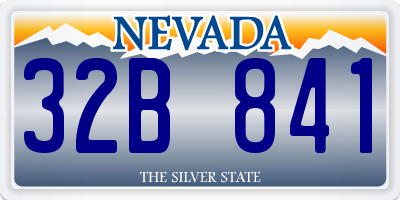 NV license plate 32B841