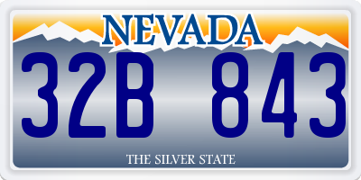 NV license plate 32B843