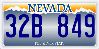 NV license plate 32B849