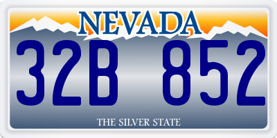 NV license plate 32B852