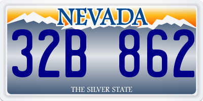 NV license plate 32B862