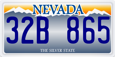 NV license plate 32B865