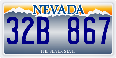 NV license plate 32B867