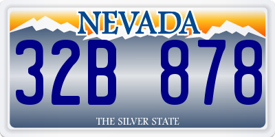 NV license plate 32B878
