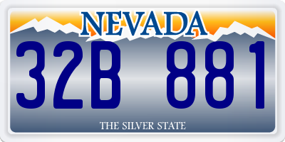 NV license plate 32B881