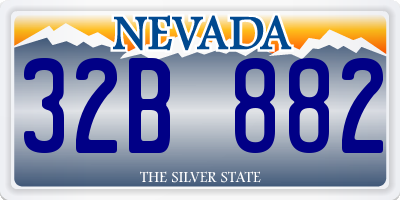 NV license plate 32B882