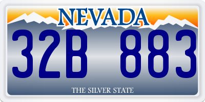 NV license plate 32B883