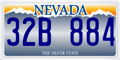 NV license plate 32B884