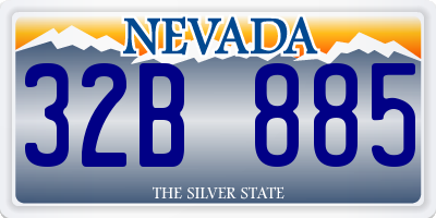 NV license plate 32B885