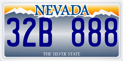 NV license plate 32B888